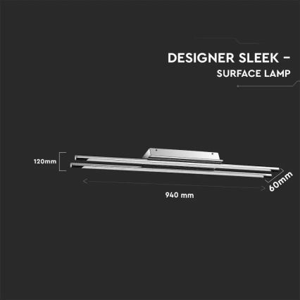 LED Přisazený lustr 2xLED/18W/230V 4000K