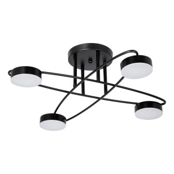 LED Přisazený lustr 4xLED/7W/230V černá