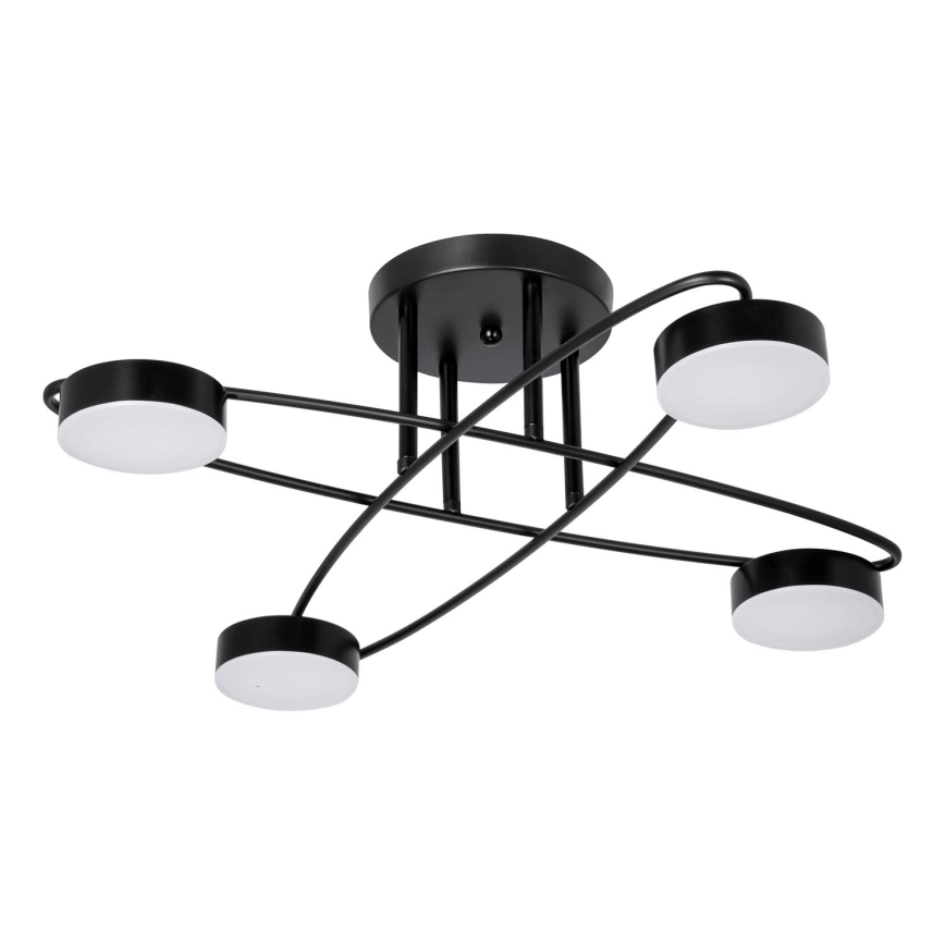LED Přisazený lustr 4xLED/7W/230V černá