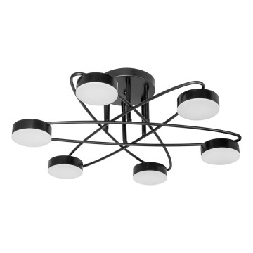 LED Přisazený lustr 6xLED/7W/230V černá