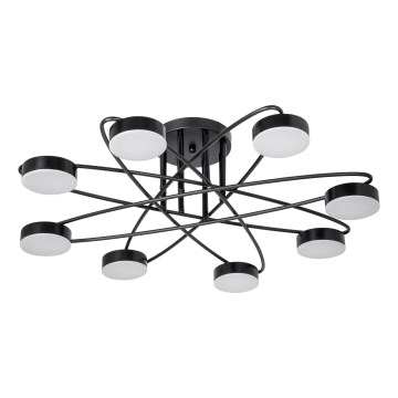 LED Přisazený lustr 8xLED/7W/230V černá