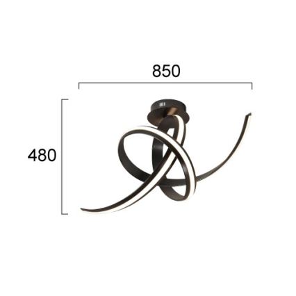 LED Přisazený lustr AREZIA LED/41W/230V černá