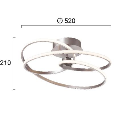 LED Přisazený lustr CORT LED/40W/230V stříbrná