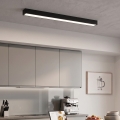 LED Přisazený/lustr na lanku LED/44W/230V 4000K 120 cm černá