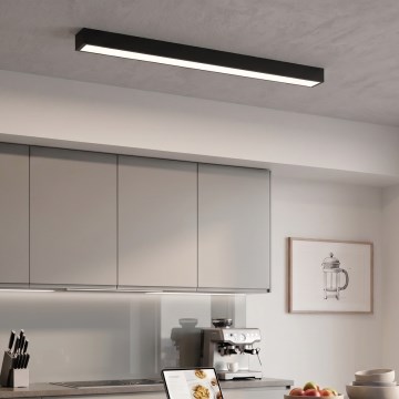 LED Přisazený/lustr na lanku LED/44W/230V 4000K 120 cm černá