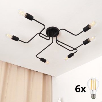 LED Přisazený lustr TUBE 6xE27/15W/230V