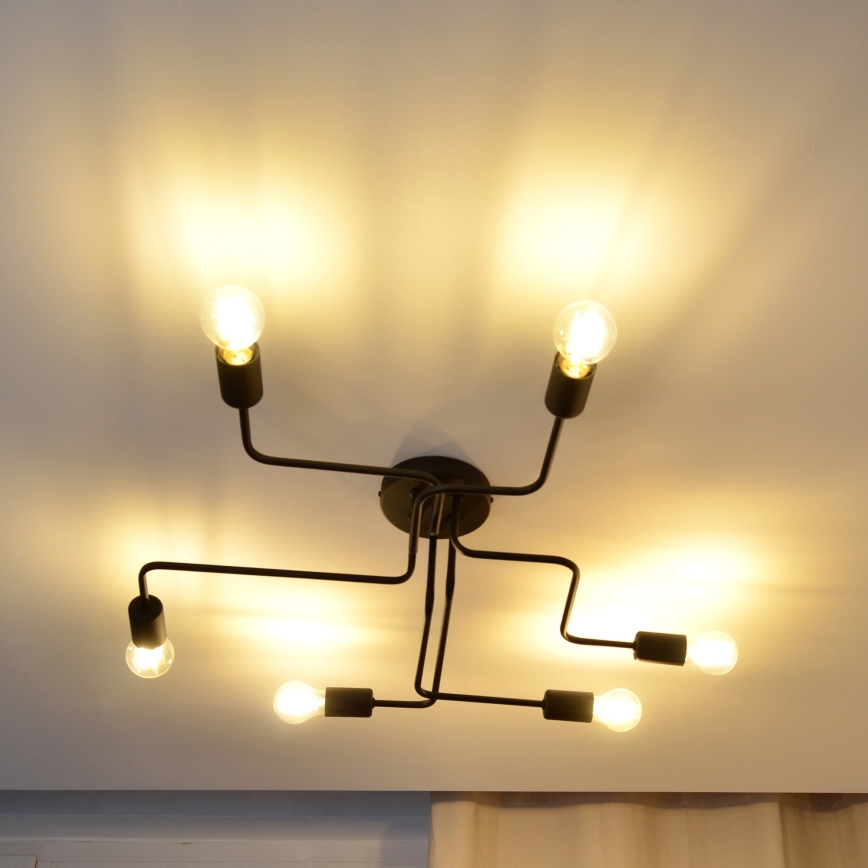 LED Přisazený lustr TUBE 6xE27/15W/230V