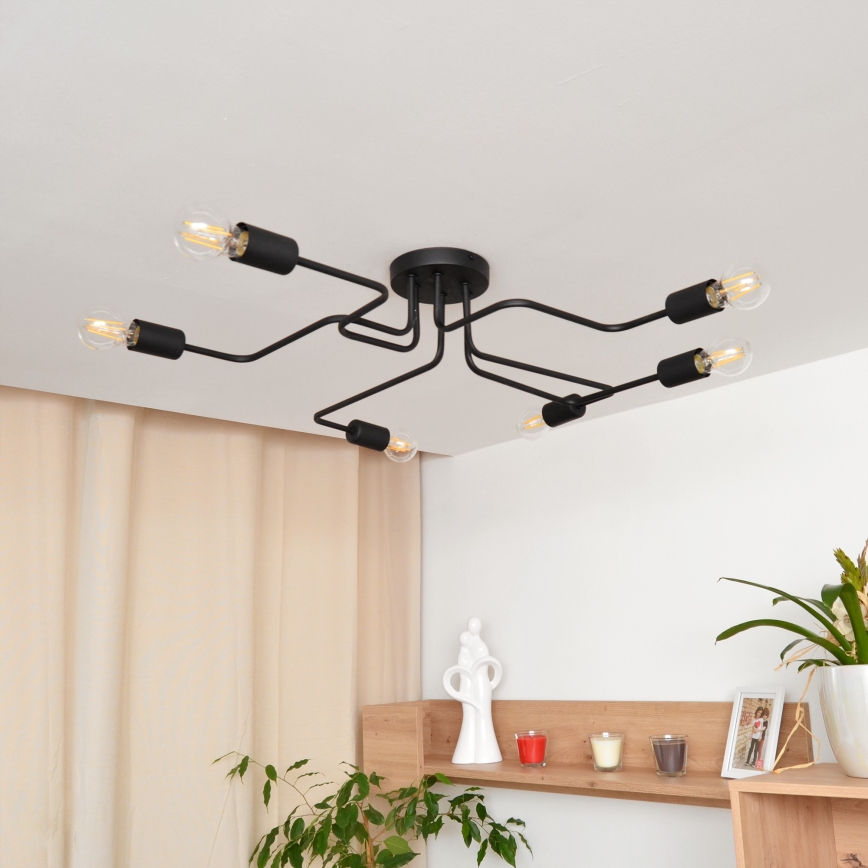 LED Přisazený lustr TUBE 6xE27/15W/230V
