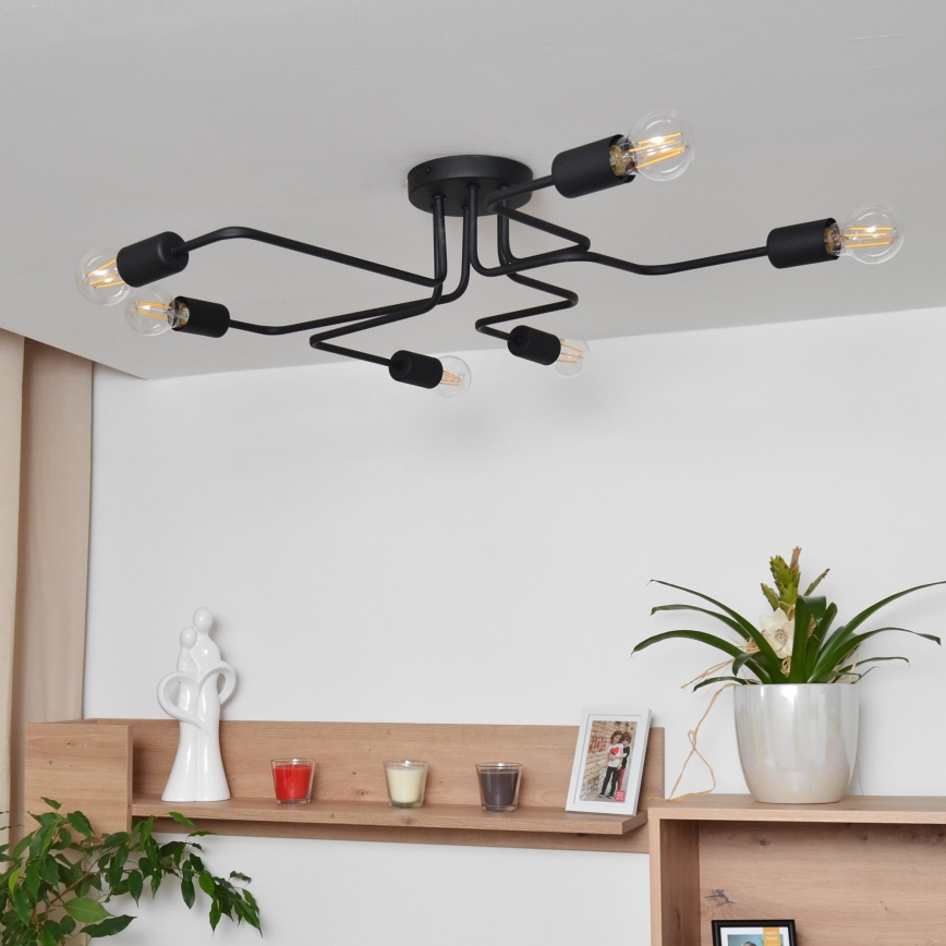 LED Přisazený lustr TUBE 6xE27/15W/230V