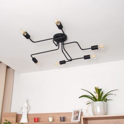 LED Přisazený lustr TUBE 6xE27/15W/230V