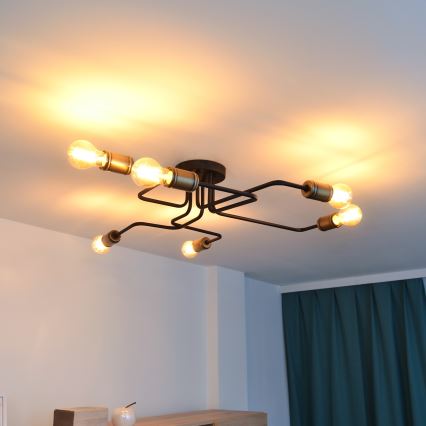 LED Přisazený lustr TUBE 6xE27/15W/230V