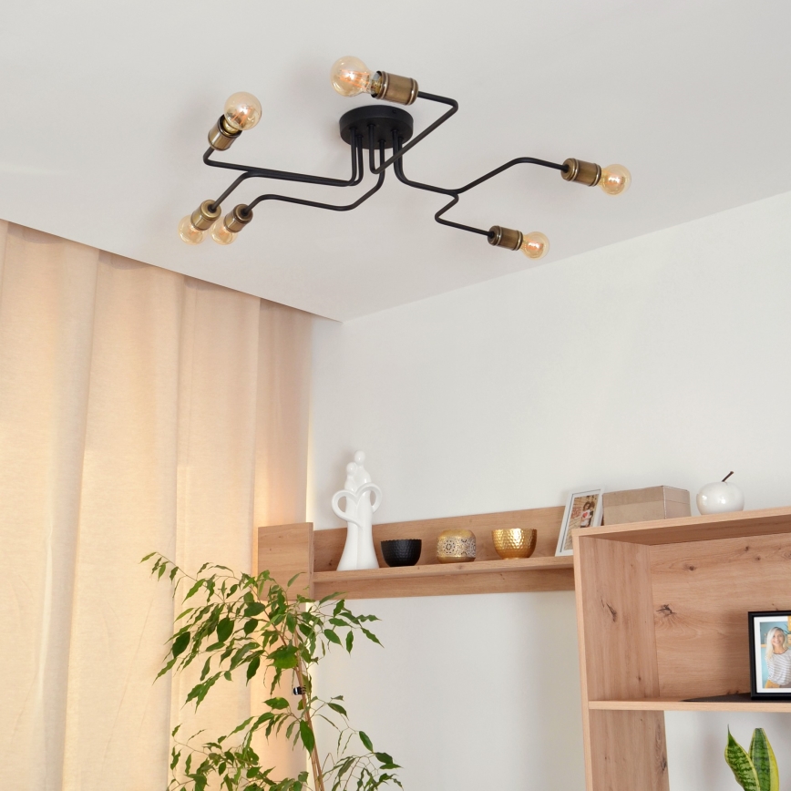 LED Přisazený lustr TUBE 6xE27/15W/230V