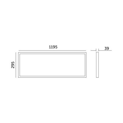 LED Přisazený panel BRISBANE LED/36W/230V 4000K 29,5x119 cm černá