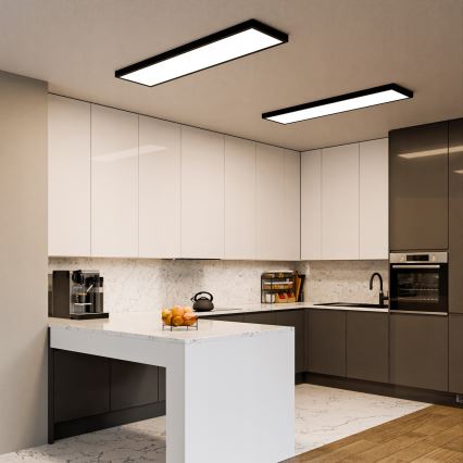 LED Přisazený panel LED/60W/230V 30x120 cm černá