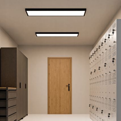 LED Přisazený panel LED/60W/230V 30x120 cm černá