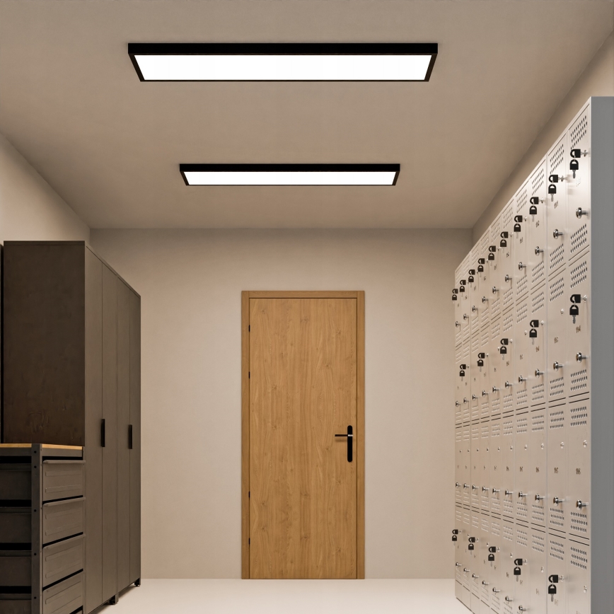 LED Přisazený panel LED/60W/230V 30x120 cm černá