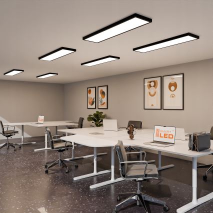 LED Přisazený panel LED/60W/230V 30x120 cm černá