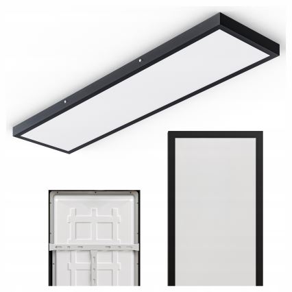 LED Přisazený panel LED/60W/230V 30x120 cm černá