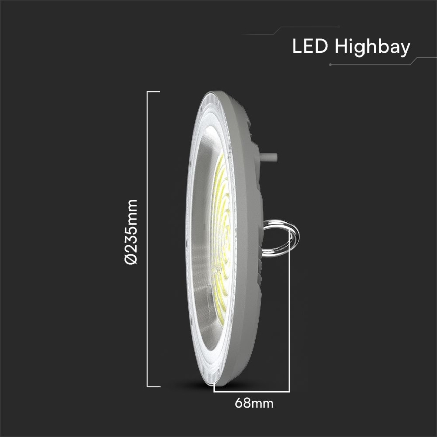 LED Průmyslové svítidlo High Bay LED/100W/230V 3000/4000/6500K IP65 ø 23,5 cm