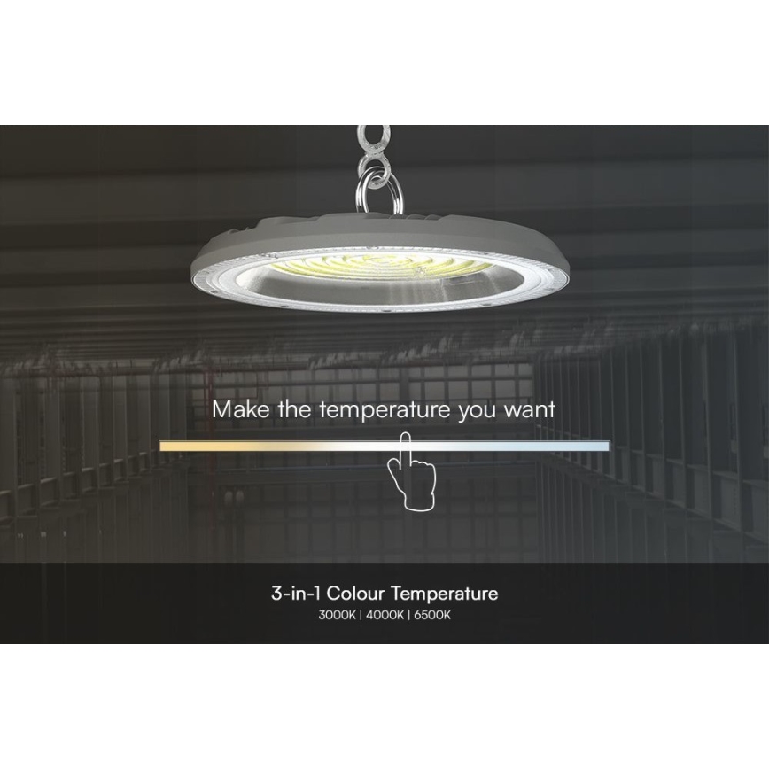 LED Průmyslové svítidlo High Bay LED/150W/230V 3000/4000/6500K IP65 ø 27,7 cm