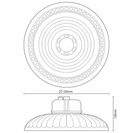 LED Průmyslové svítidlo se senzorem LED/150W/90-305V IP65