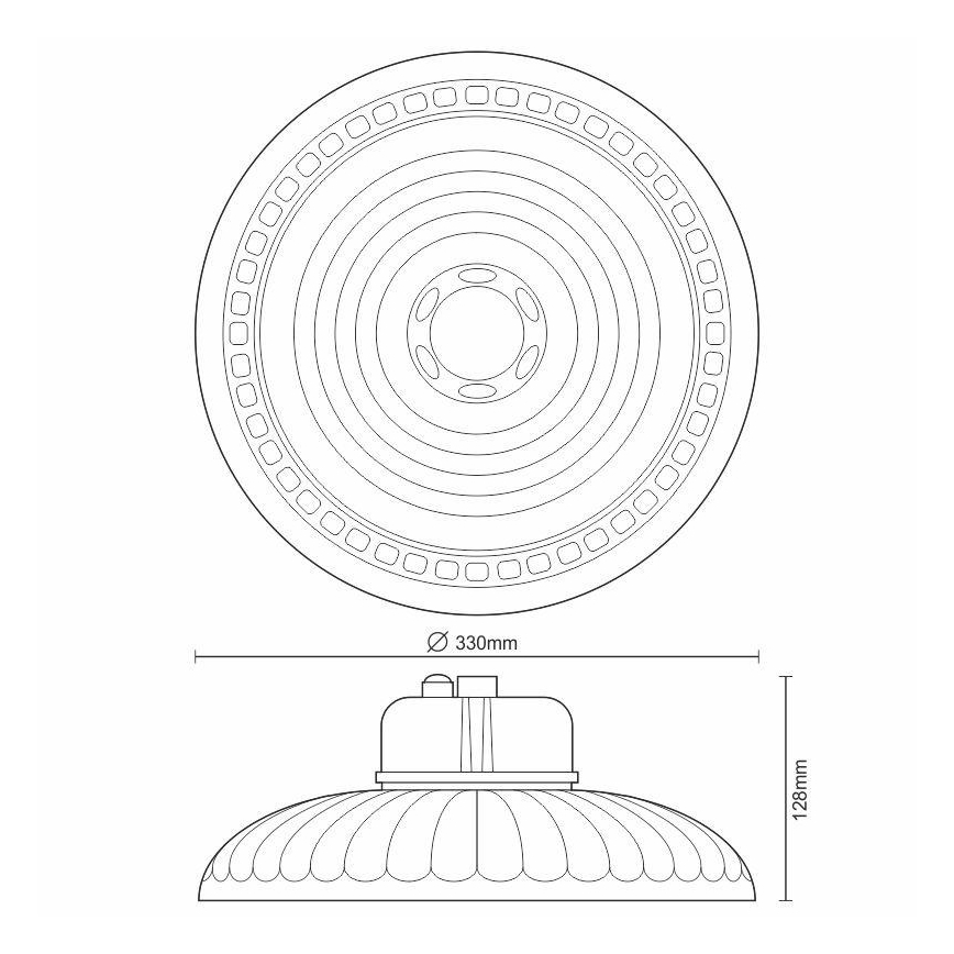 LED Průmyslové svítidlo se senzorem LED/150W/90-305V IP65