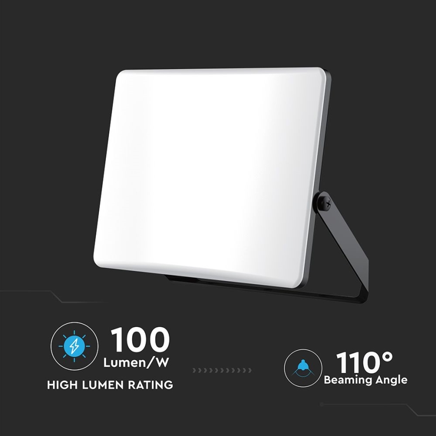LED Reflektor LED/100W/230V 3000/4000/6500K IP65 černá