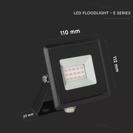 LED Reflektor LED/10W/230V IP65 červené světlo