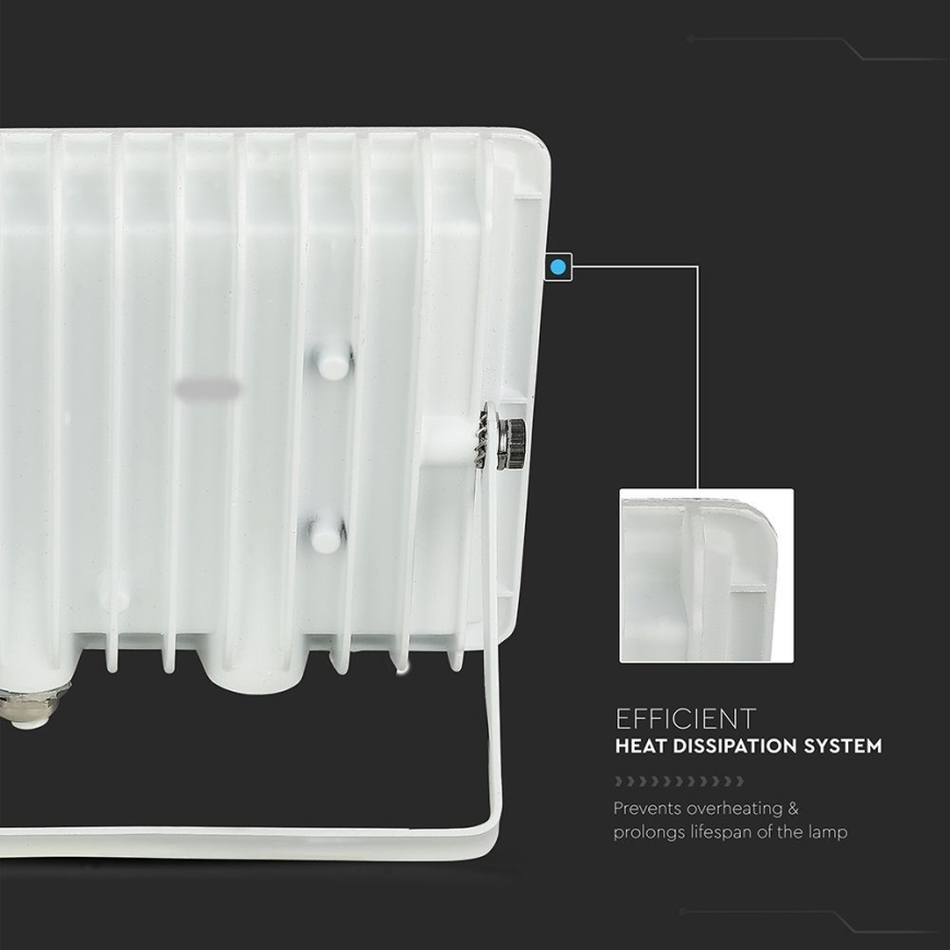 LED Reflektor LED/20W/230V 3000K IP65 bílá