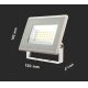 LED Reflektor LED/20W/230V 3000K IP65 bílá