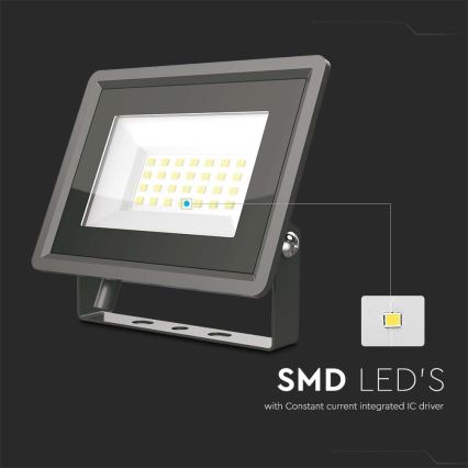 LED Reflektor LED/20W/230V 3000K IP65 černá