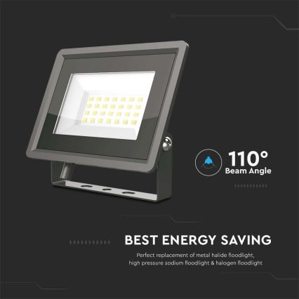 LED Reflektor LED/20W/230V 3000K IP65 černá