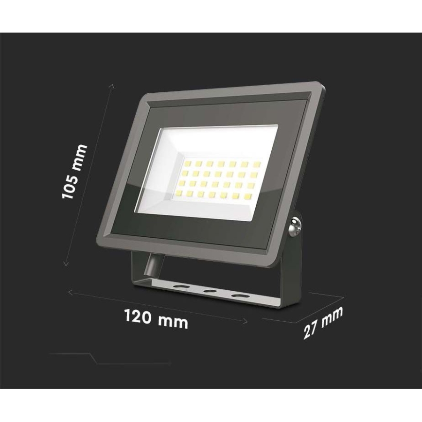 LED Reflektor LED/20W/230V 3000K IP65 černá