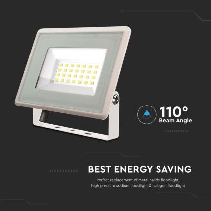 LED Reflektor LED/20W/230V 4000K IP65 bílá