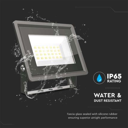 LED Reflektor LED/20W/230V 4000K IP65 černá