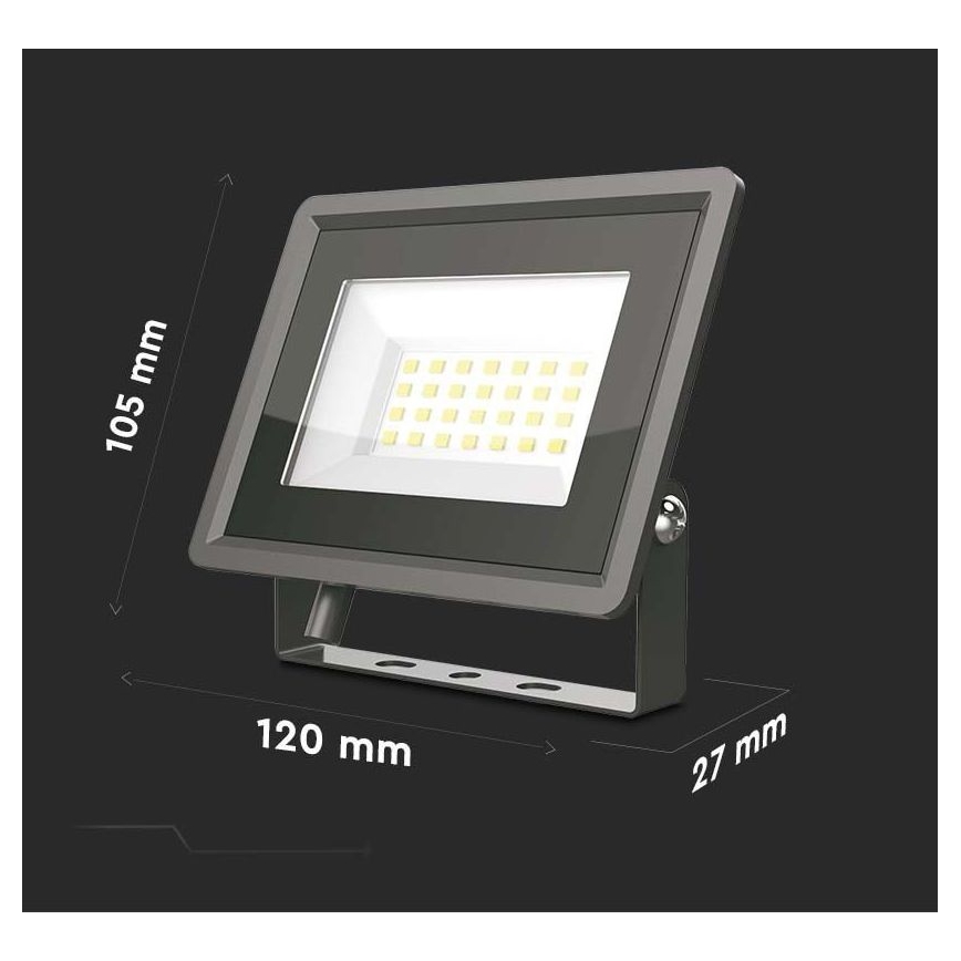 LED Reflektor LED/20W/230V 4000K IP65 černá