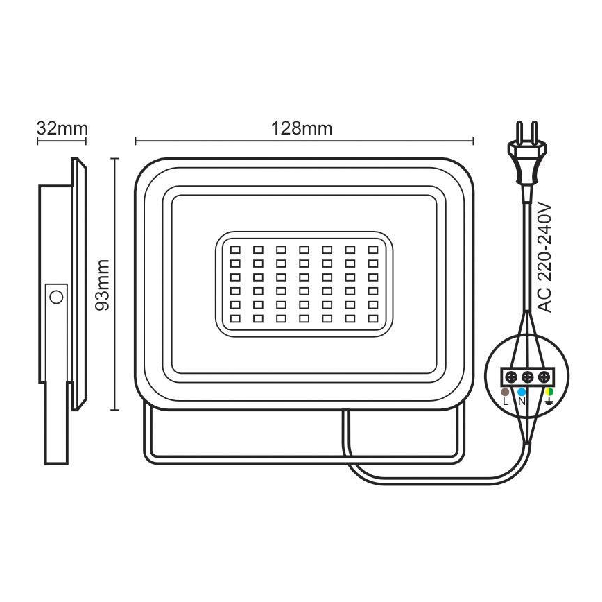 LED Reflektor LED/20W/230V 4000K IP65