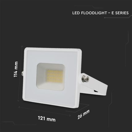 LED Reflektor LED/20W/230V 6500K IP65 bílá