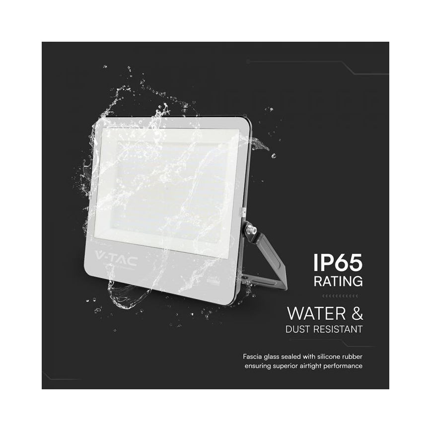 LED Reflektor LED/300W/230V 4000K IP65 černá