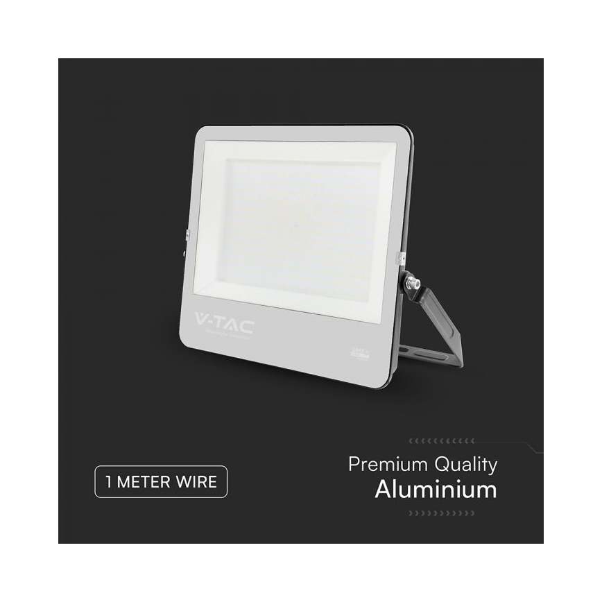 LED Reflektor LED/300W/230V 4000K IP65 černá