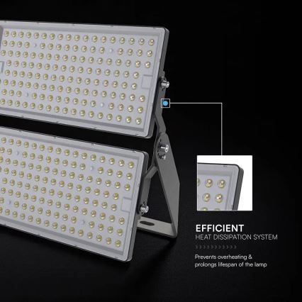 LED Reflektor LED/500W/230V 6500K IP65 šedá