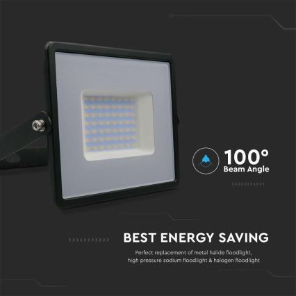 LED Reflektor LED/50W/230V 6500K IP65 černá
