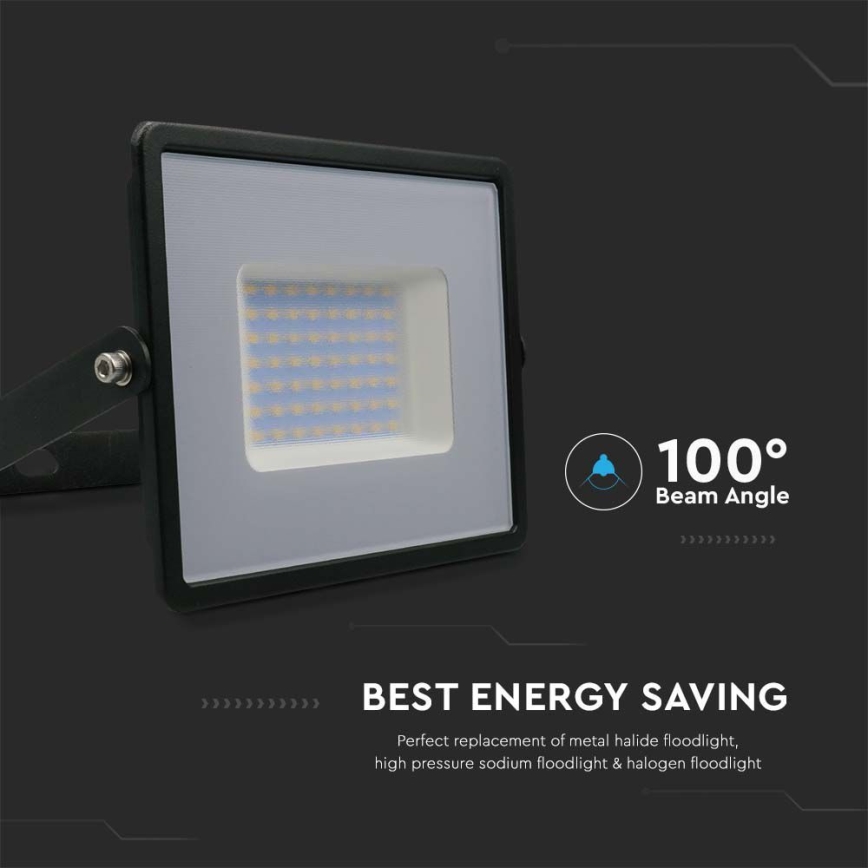 LED Reflektor LED/50W/230V 6500K IP65 černá