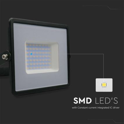 LED Reflektor LED/50W/230V 6500K IP65 černá