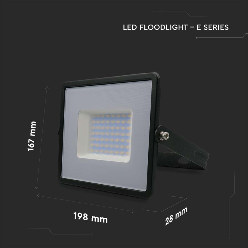 LED Reflektor LED/50W/230V 6500K IP65 černá