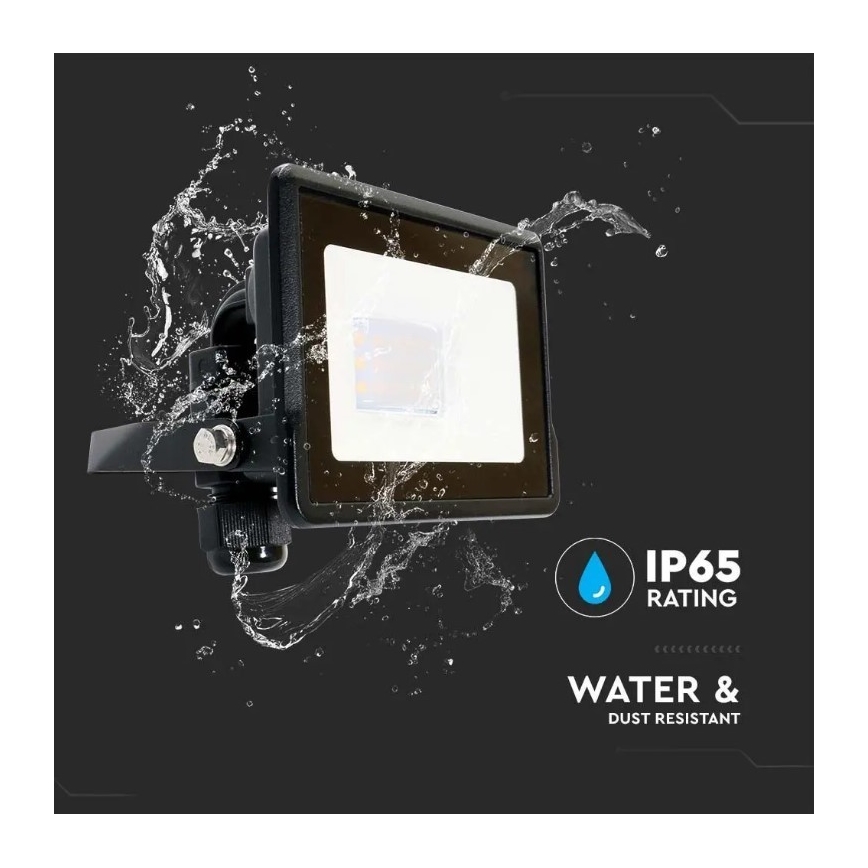 LED Reflektor s přímým napojením SAMSUNG CHIP LED/10W/230V IP65 6500K černá