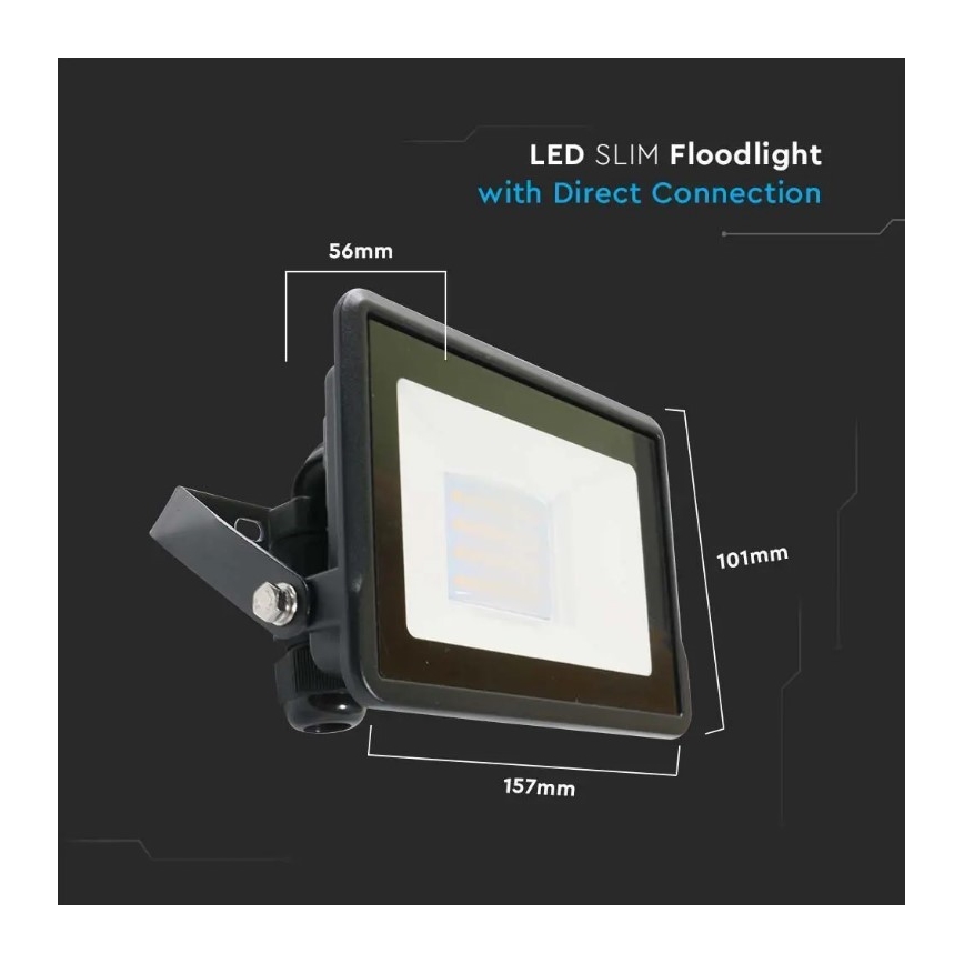 LED Reflektor s přímým napojením SAMSUNG CHIP LED/20W/230V IP65 3000K
