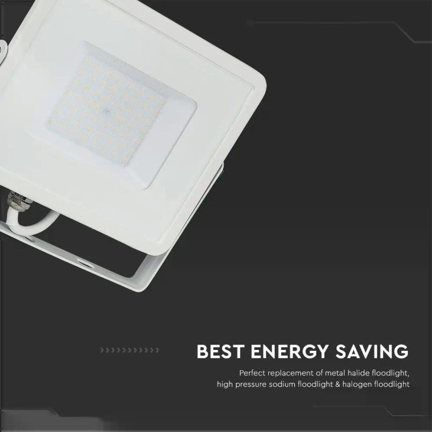 LED Reflektor SAMSUNG CHIP LED/100W/230V 3000K IP65 bílá