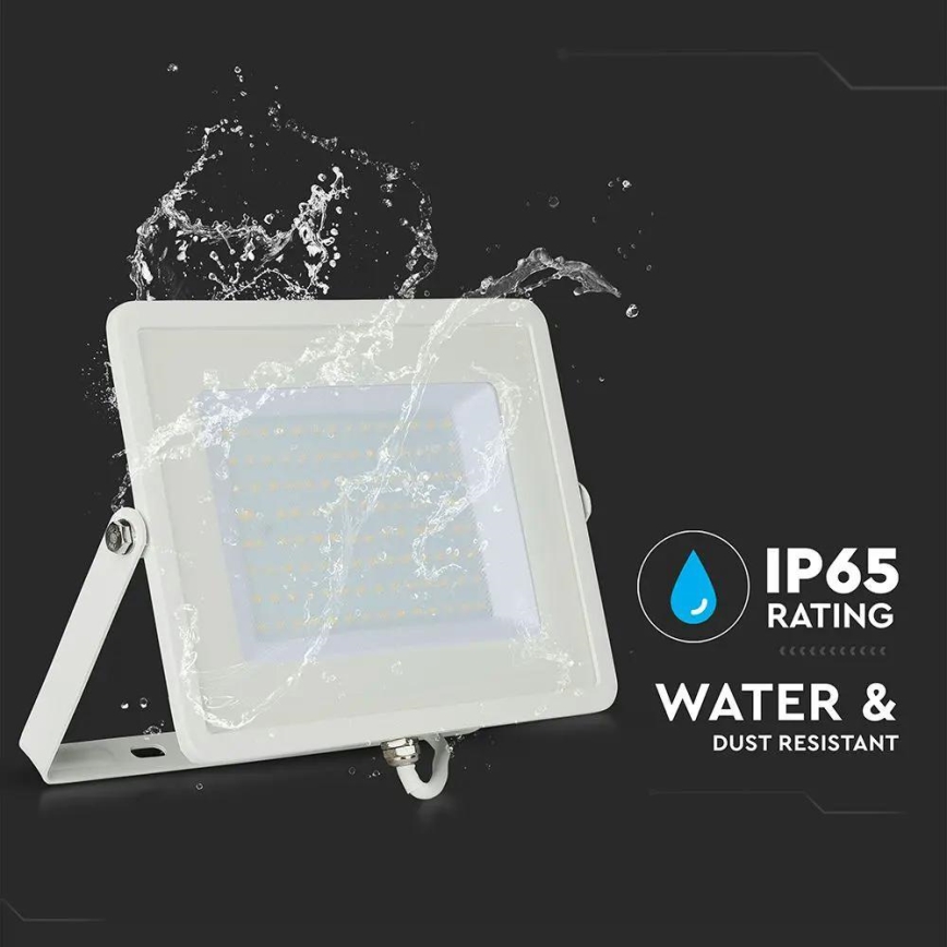 LED Reflektor SAMSUNG CHIP LED/100W/230V 3000K IP65 bílá