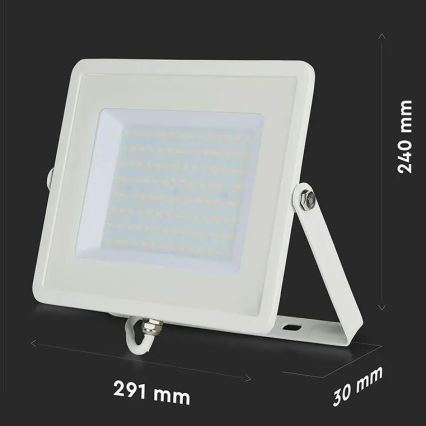 LED Reflektor SAMSUNG CHIP LED/100W/230V 3000K IP65 bílá
